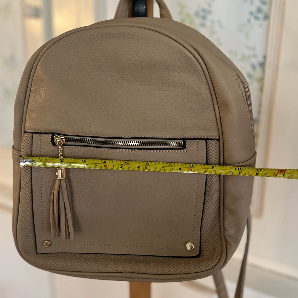 Montana West Faux Leather Backpack with Tassel Pocket - Picture 14 of 14